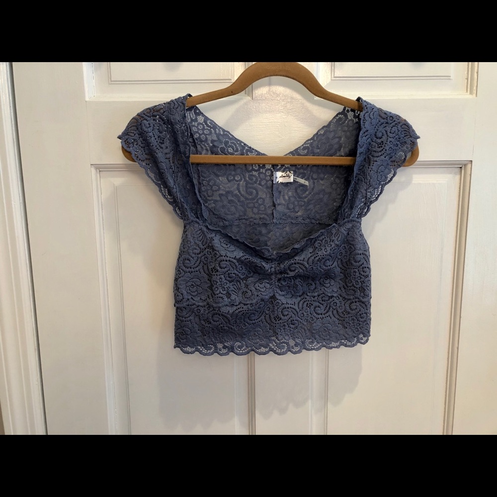 Free people light purple lacy bralette